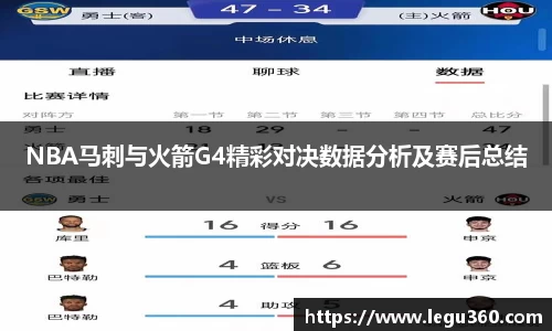 NBA马刺与火箭G4精彩对决数据分析及赛后总结